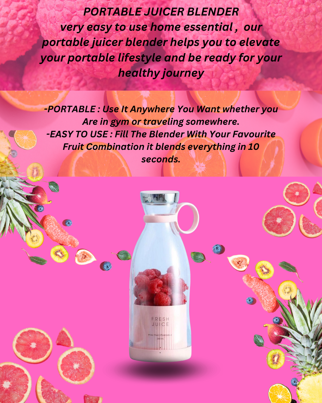 Luxora Store™ Travel Portable Mini Juice Blender